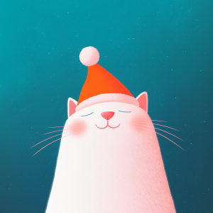 cute cat illustrated card