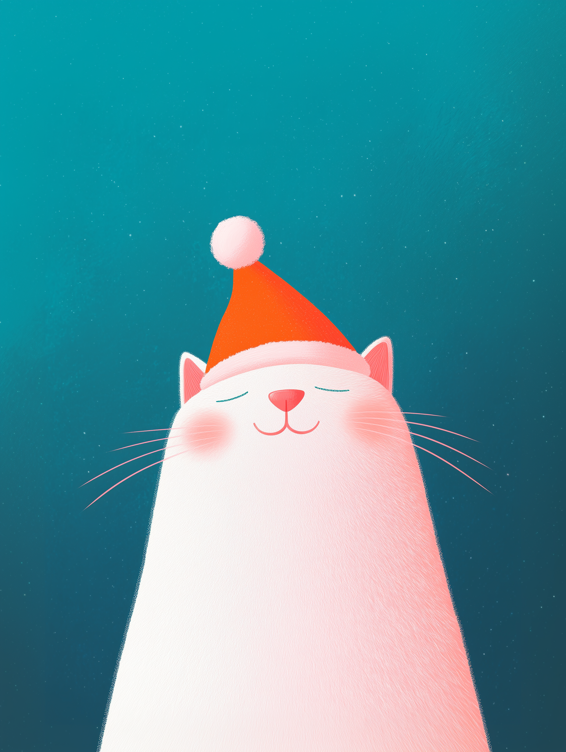 cute cat illustrated card